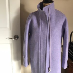 J crew purple wool coat.